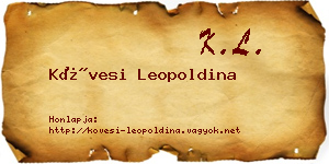 Kövesi Leopoldina névjegykártya